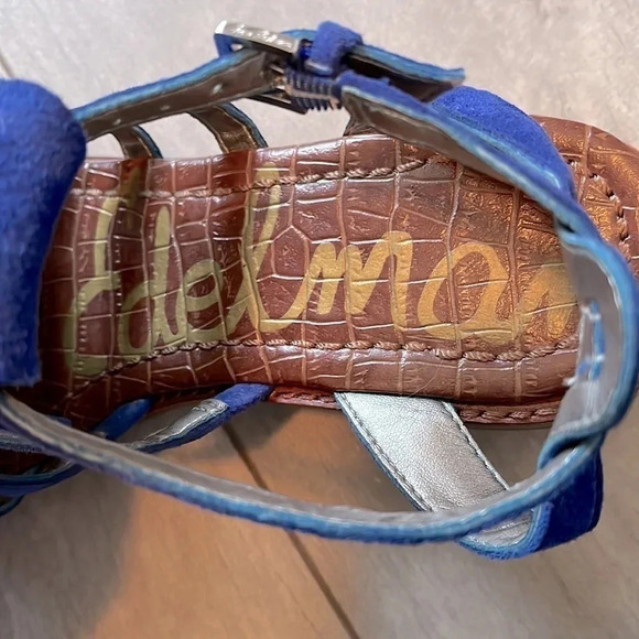 HOST PICK 💙 SAM EDELMAN Suede Leather Fringe Sandal Royal Blue, Size 7.5 - Picture 11 of 13